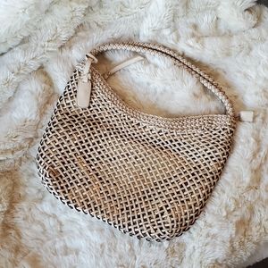 Sisley leather sequins hobo bag